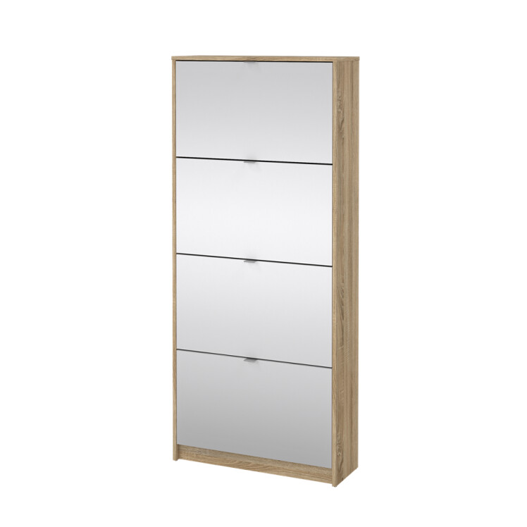 Shoes Shoe Cabinet W 4 Mirror Tilting Doors And 2 Layers 59010akak